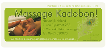 Bestel een natuurlijk helend massage bon